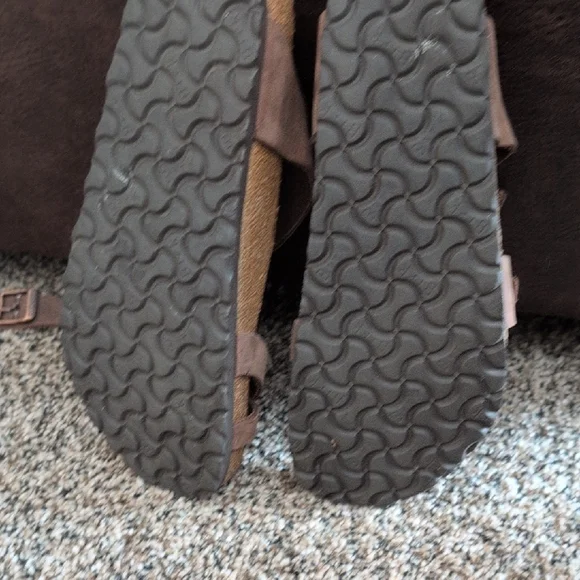 Birkenstock Brown Sandals with Leather Straps and Supportive Footbed - Picture 2 of 4